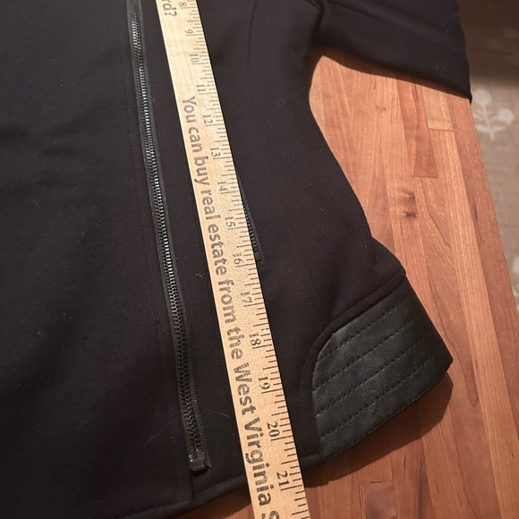 Moto jacket with leather trim - Picture 8 of 9